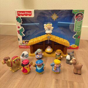 Classic 2010‎ Fisher-Price Little People Children's Nativity Set Complete in Box